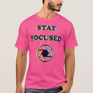 Focused Trippy Letters Optical Illusion Photograph T-Shirt