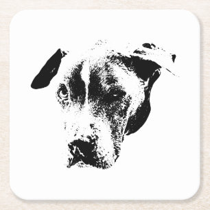 Focused & Unimpressed Square Paper Coaster
