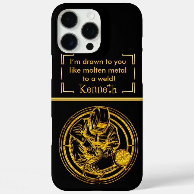 Focused Welder Forging Pipework Magic Case-Mate iPhone Case (Back)