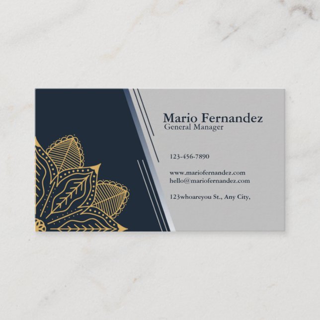  Focuses on the sophisticated  Business Card (Front)