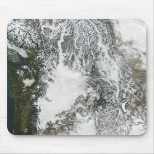 Fog and snow in the Pacific Northwest (true col Mouse Pad