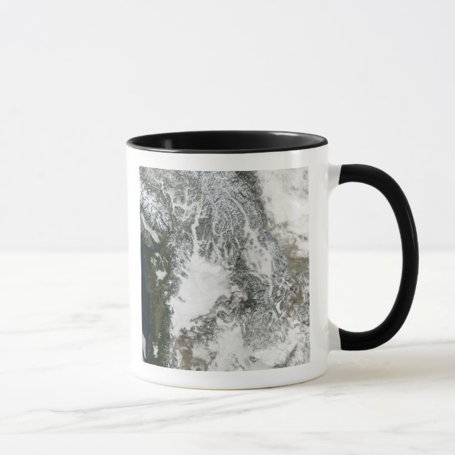 Fog and snow in the Pacific Northwest (true col Mug (Right)