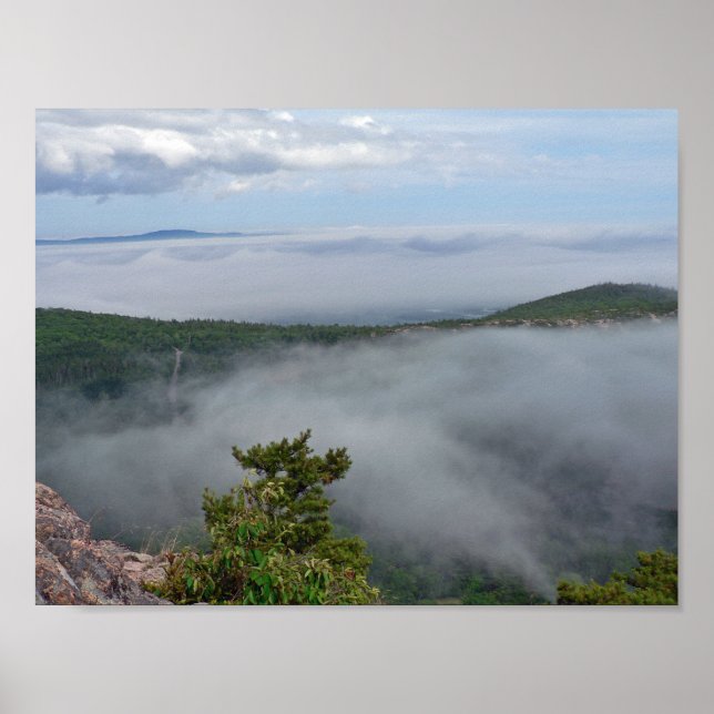 Fog around Great Head, Acadia NP, Maine Poster (Front)