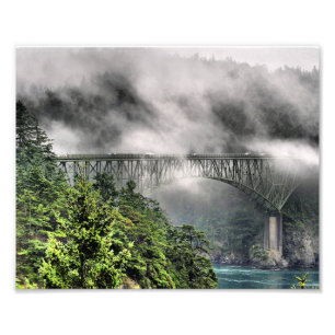 Fog Bridge One Photo Print