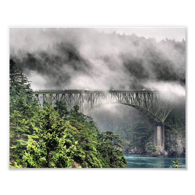 Fog Bridge One Photo Print (Front)