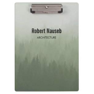 Fog forest architecture grey clipboard