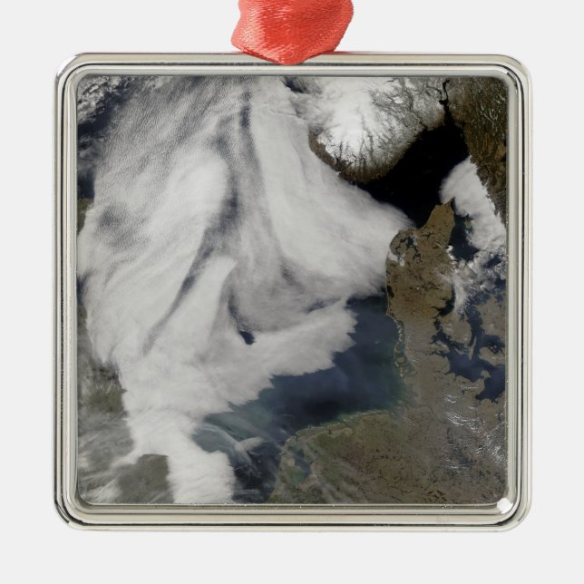 Fog in the North Sea 2 Metal Tree Decoration (Front)