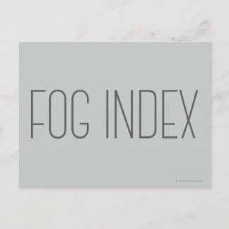 Fog Index Postcard
