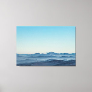 Fog, layers, hills and mountains canvas print