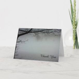 Fog on a winter's day in Maine Thank You Card
