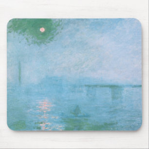 Fog on the Thames (by Claude Monet) Mouse Pad