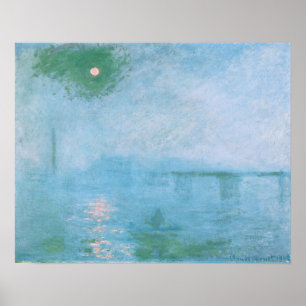 Fog on the Thames (by Claude Monet) Poster