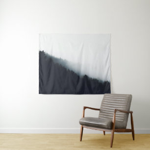 Fog over forest diagonal layers tapestry