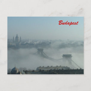 Fog over the Danube river Postcard