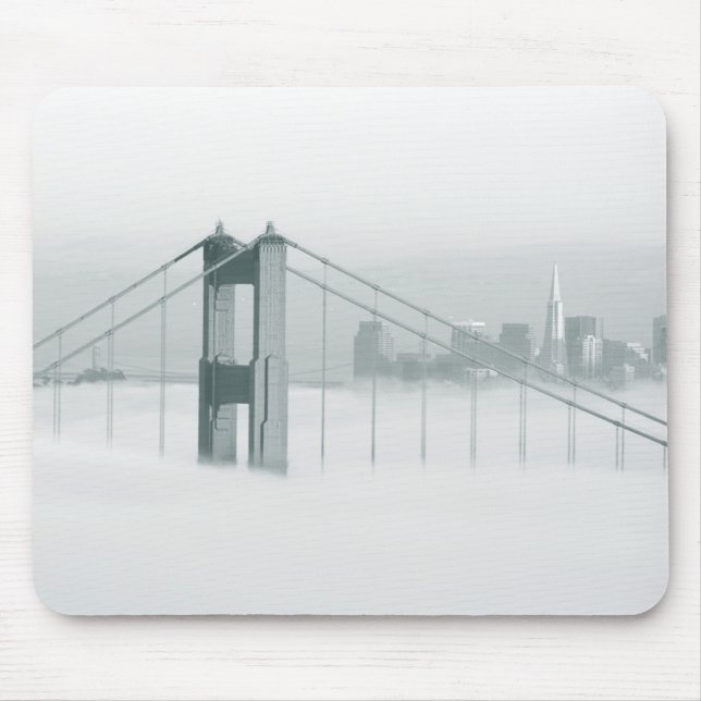 Fog rolls through the San Francisco bay 2 Mouse Pad (Front)