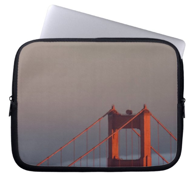 Fog rolls through the San Francisco bay covering Laptop Sleeve (Front)