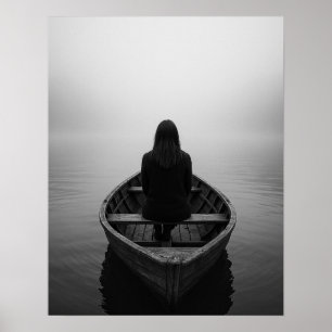 Fogbound and Free-Solo Female Travel Art Poster