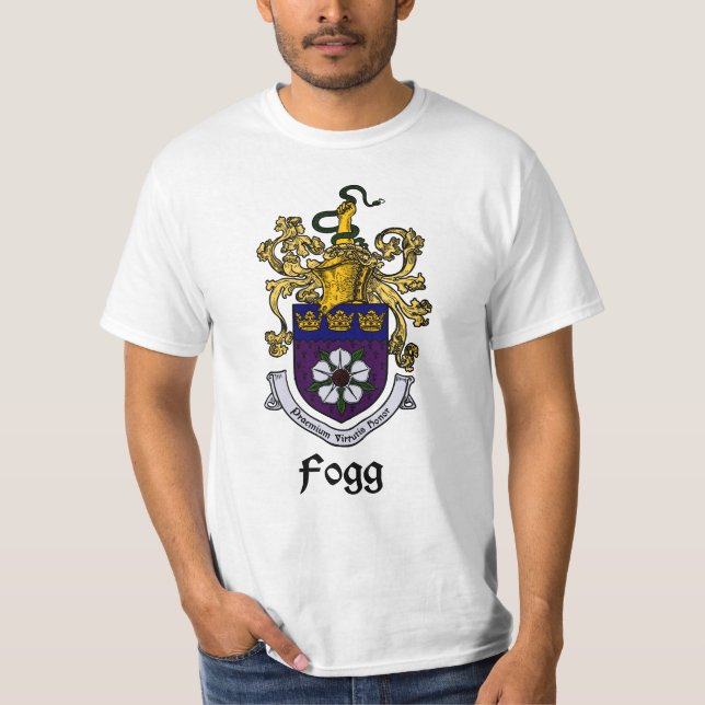 Fogg Family Crest/Coat of Arms T-Shirt (Front)