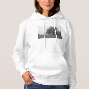 Foggy Autumn Morning Grayscale Hoodie