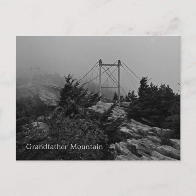 Foggy Bridge Grandfather Mountain Postcard (Front)