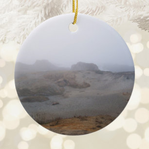 Foggy Day Photo Ceramic Tree Decoration
