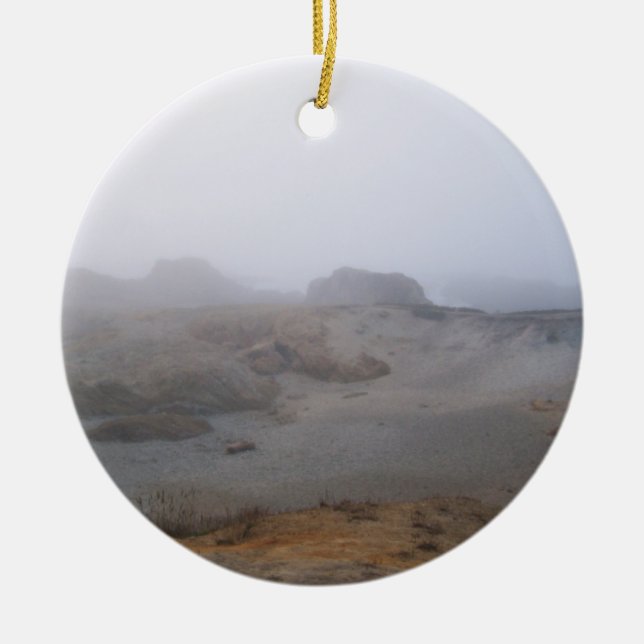 Foggy Day Photo Ceramic Tree Decoration (Front)