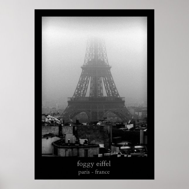 foggy eiffel poster (Front)