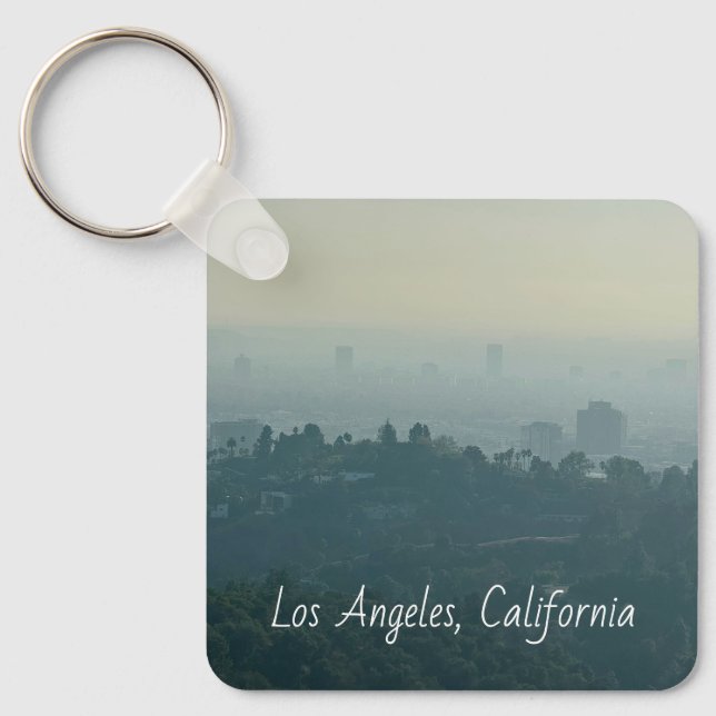 Foggy evening in LA  Key Ring (Front)