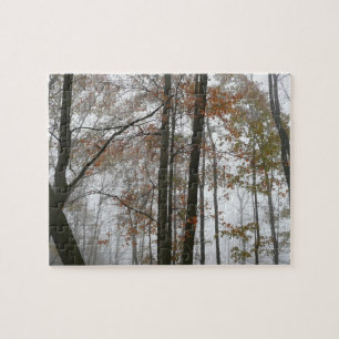 Foggy Fall in Pennsylvania Autumn Nature Jigsaw Puzzle