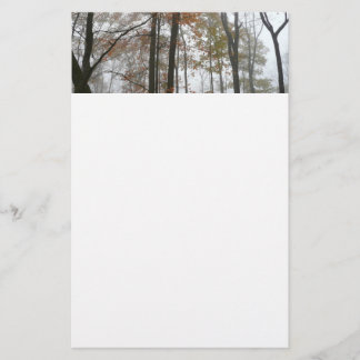 Foggy Fall in Pennsylvania Autumn Nature Stationery