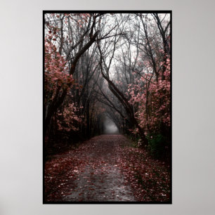Foggy Fall Trail Poster
