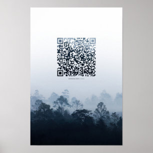 Foggy forest - Daily Motivational QR Code Poster