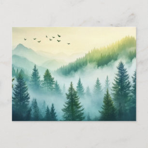 Foggy Forest Postcard