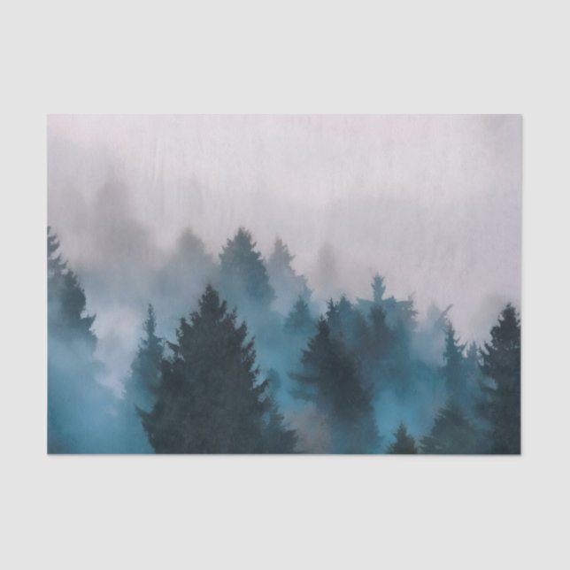 Foggy forest Tissue Paper (Front)