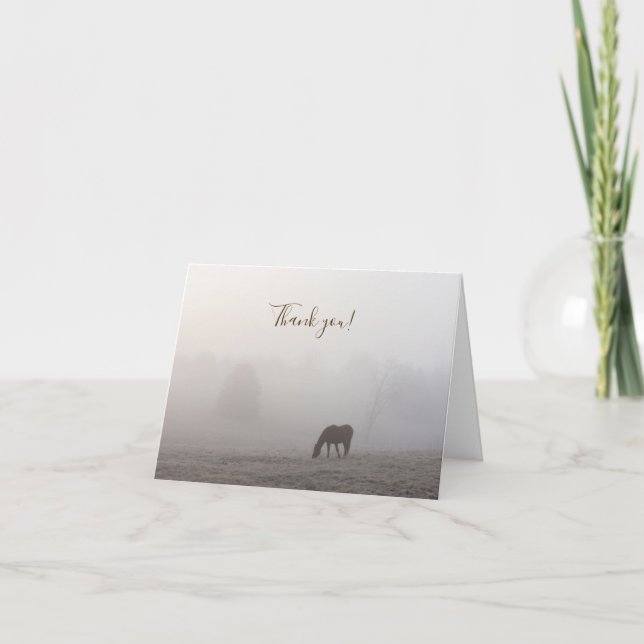Foggy Grazing Thank You Card (Front)