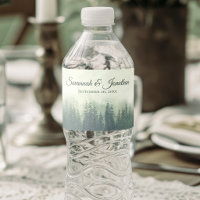Foggy Green Pine Forest Rustic Wedding