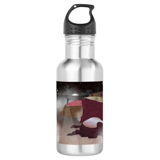 Foggy Lighthouse 532 Ml Water Bottle (Front)