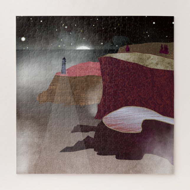 Foggy Lighthouse Jigsaw Puzzle (Vertical)