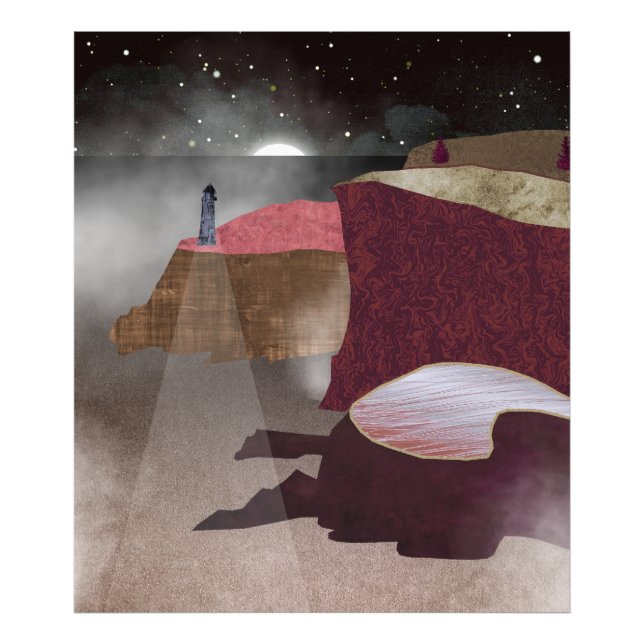 Foggy Lighthouse Photo Print (Front)