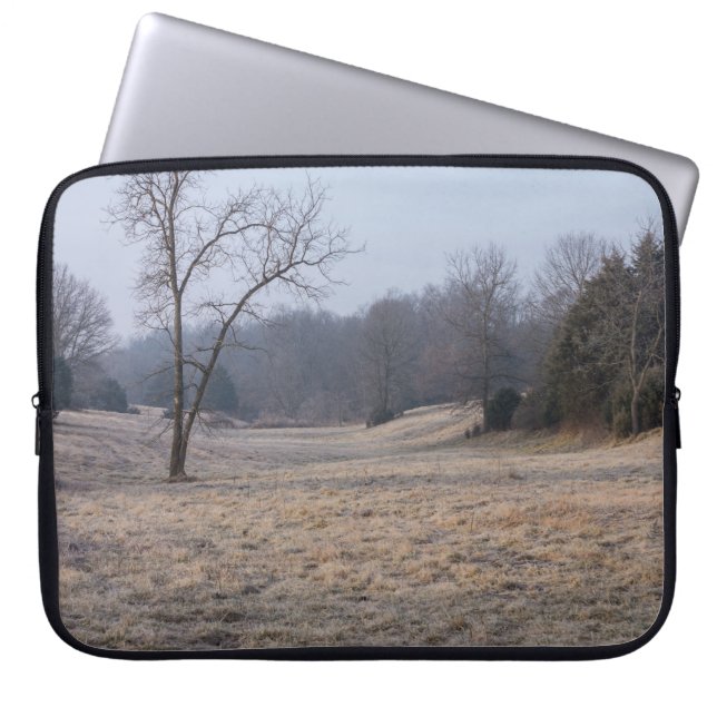 Foggy Meadow Laptop Sleeve (Front)