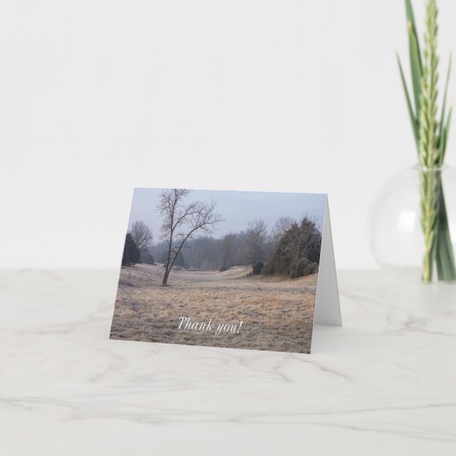 Foggy Meadow Thank You Card (Front)