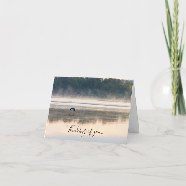 Foggy Morning Flight Thinking Of You Card (Front)