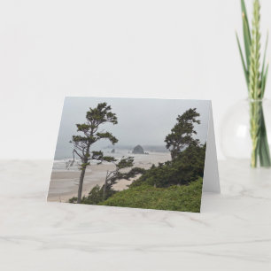 Foggy Morning on Cannon Beach, Oregon Card