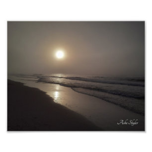 Foggy Morning on the Beach Photo Print