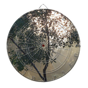 foggy morning sunrise dartboard