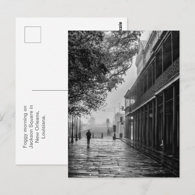 Foggy morning walk Jackson Square Postcard (Front/Back)