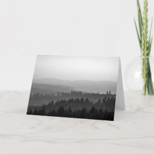 Foggy Mountains Landscape Photo Card