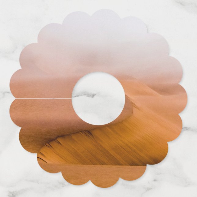 Foggy Namib Desert Wine Glass Tag (Front)