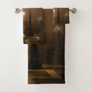 Foggy Piazza San Marco, Venice Bath Towel Set