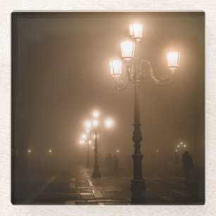 Foggy Piazza San Marco, Venice Glass Coaster